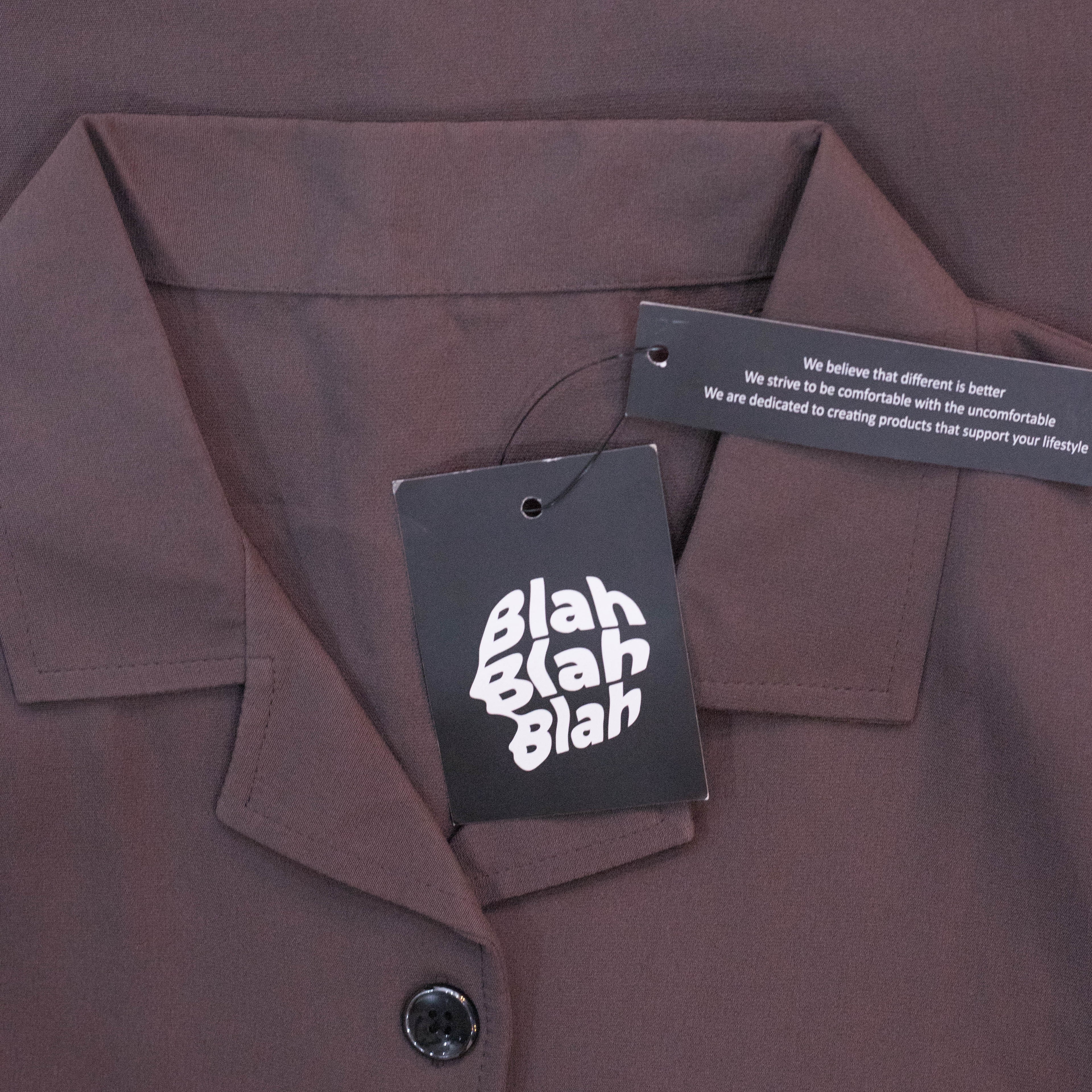 Blah Blah Blah Brown Short Sleeve Shirt