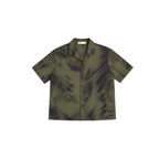 Zara Olive Abstract Print Shirt