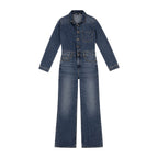 Zara Denim Wide Leg Jumpsuit