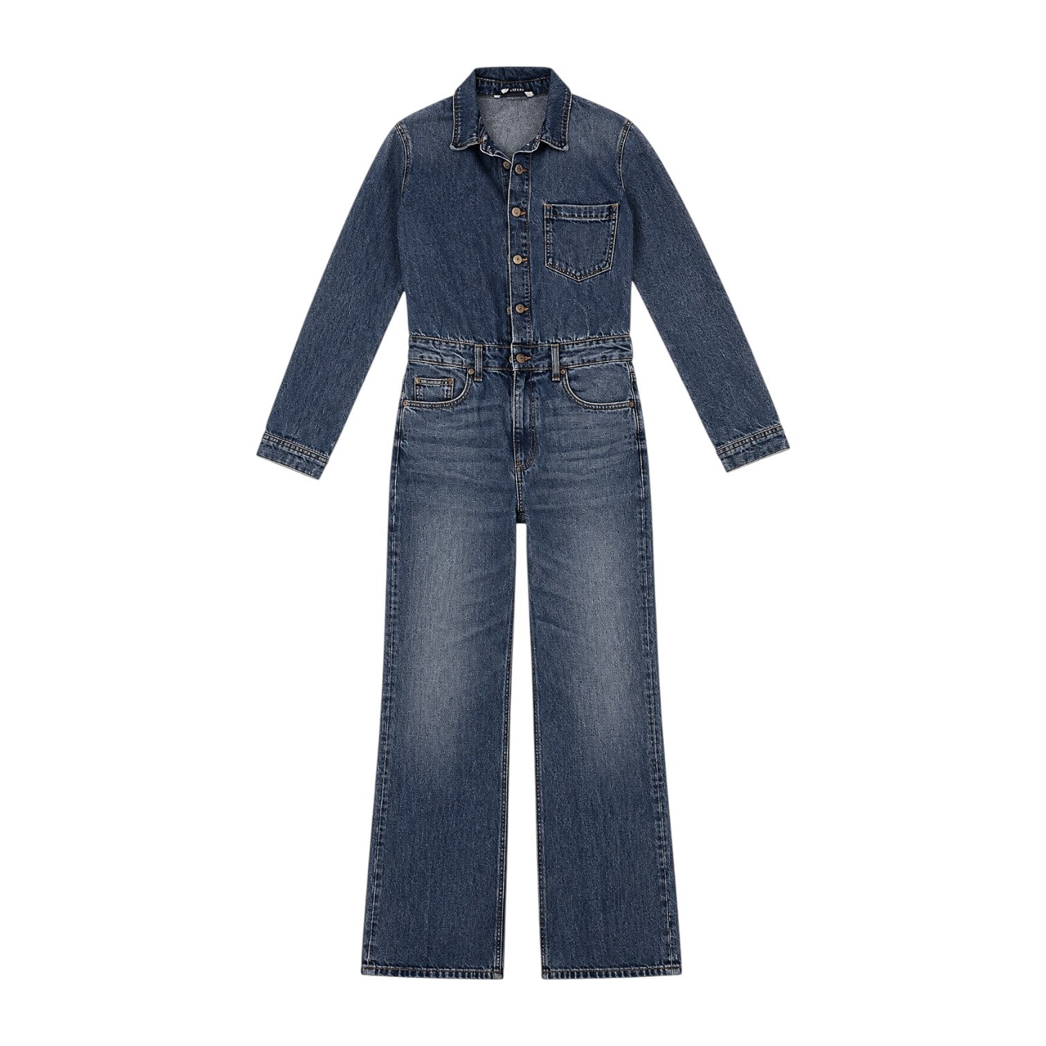 Zara Denim Wide Leg Jumpsuit