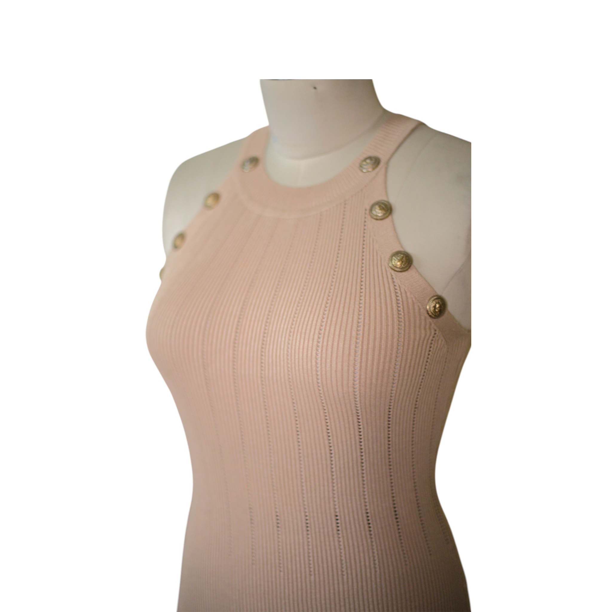 Ribbed Golden Detail Dress