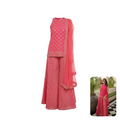 Evra by Nikita Khurana Pink Georgette Gota Patti Sharara Set