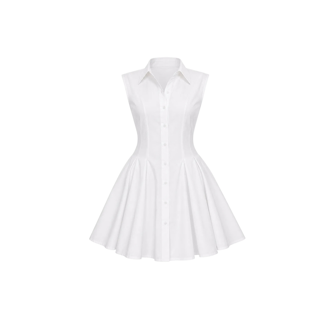 QUA Clothing Godet Mini Shirt Dress