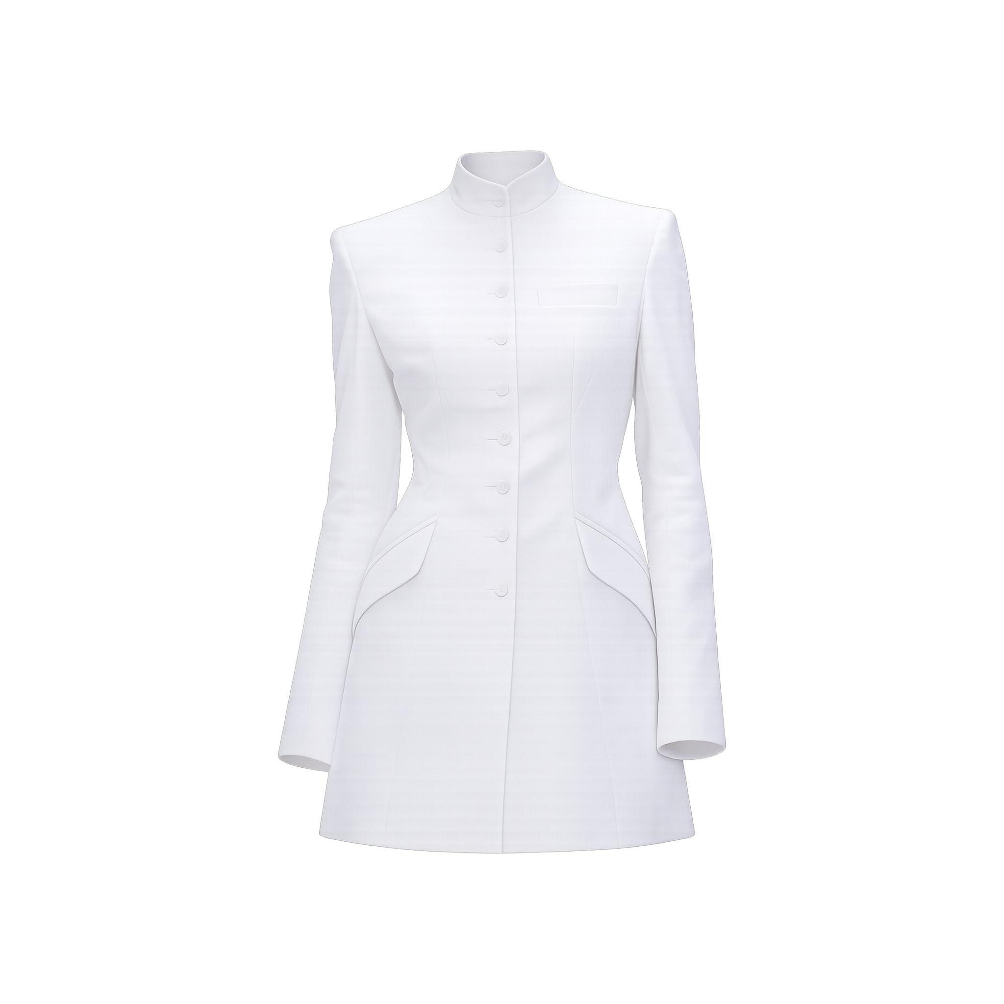 QUA Clothing White Structured Blazer/Dress