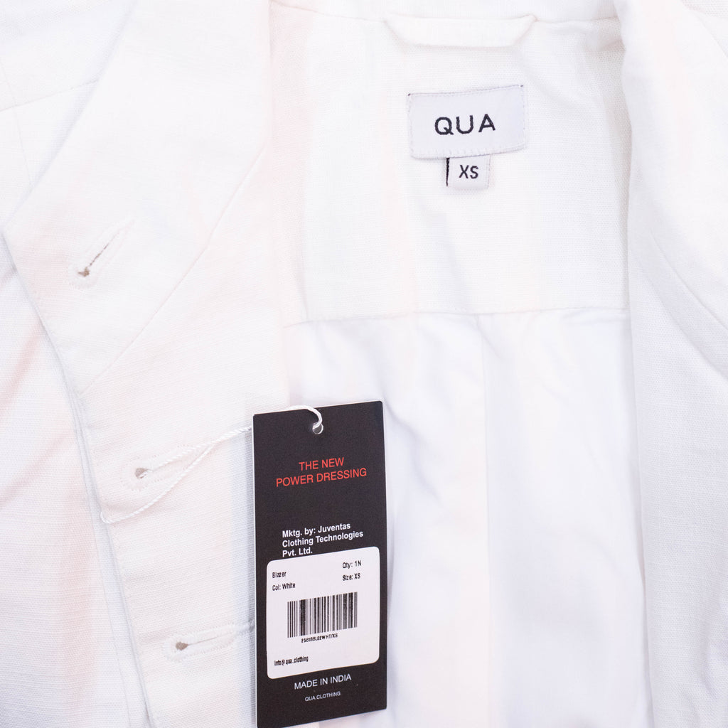 QUA Clothing White Structured Blazer/Dress