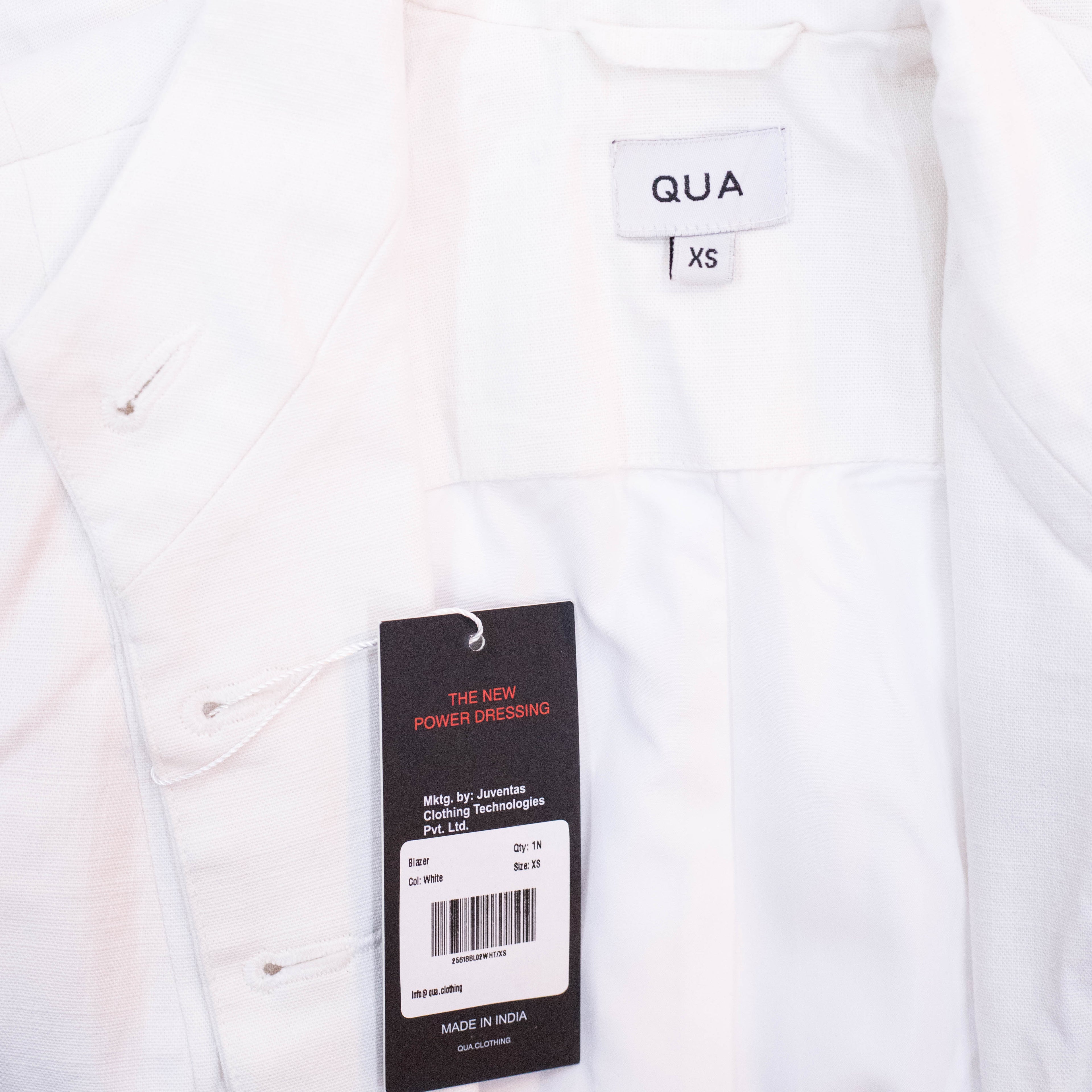 QUA Clothing White Structured Blazer/Dress