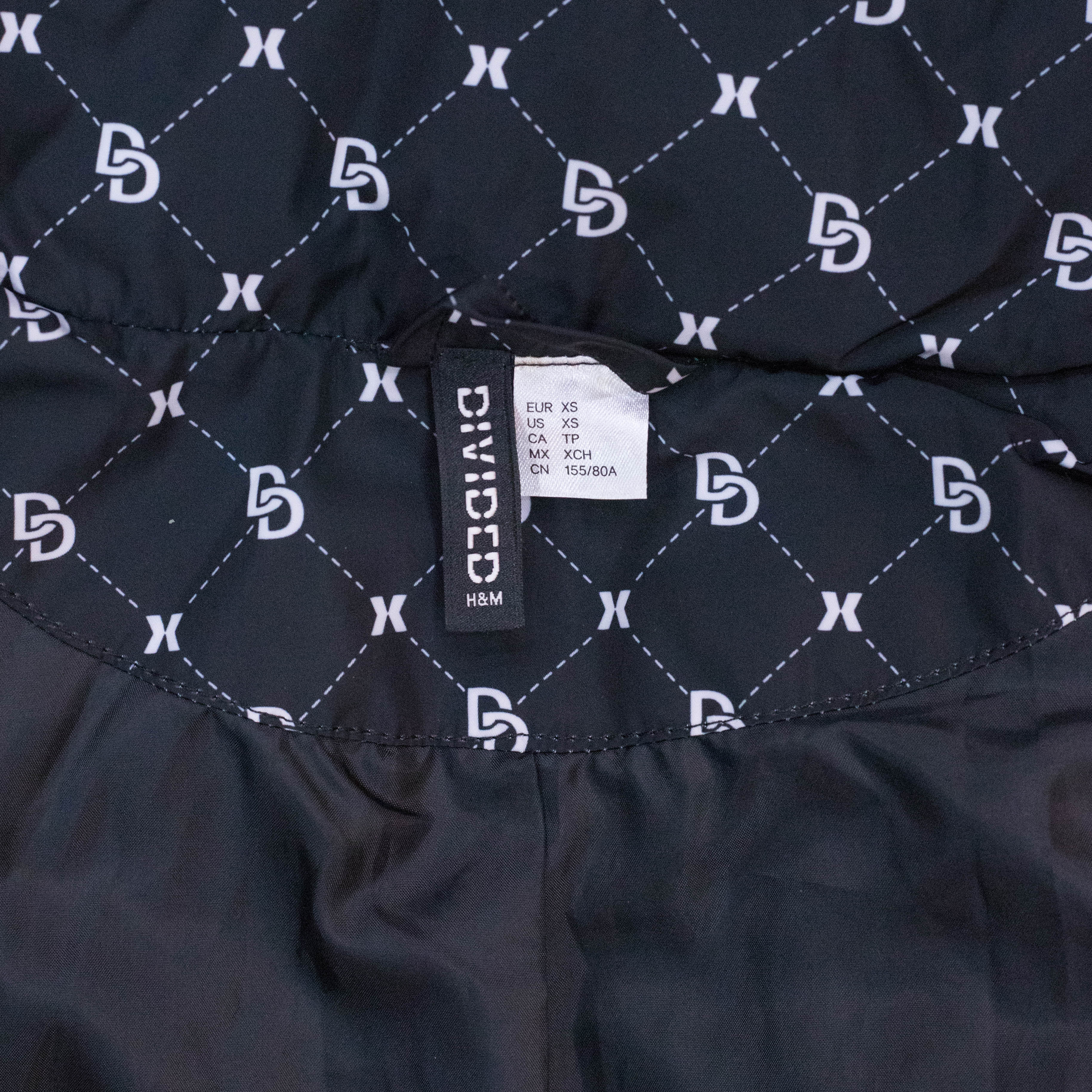 H&M Divided Cropped Monogram Puffer Jacket