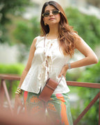 Sonam Parmar Jhawar Khadi Sleeveless Top