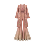 Anju Modi Embroided Sharara Cape Set with Kurti