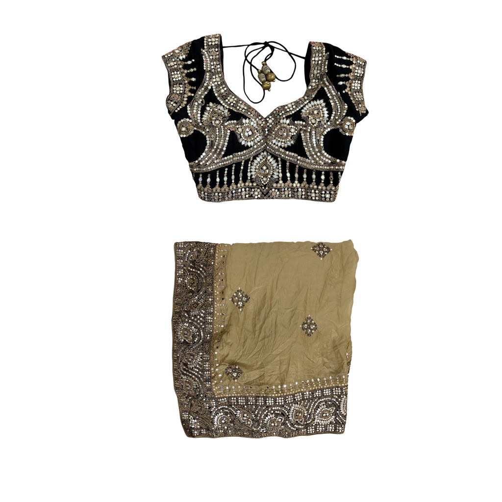Neelam Soni Saree with Black Blouse