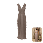 Shantnu Nikhil Silver Pleated Gown