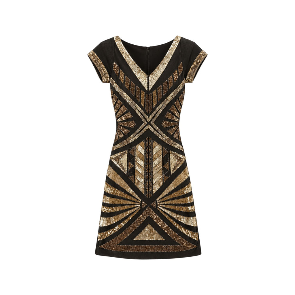 Atsu Black Metallic Dress