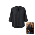 Uniqlo Black High Low Flowy Blouse