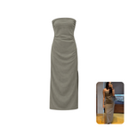 Zara Strapless Dress in Olive