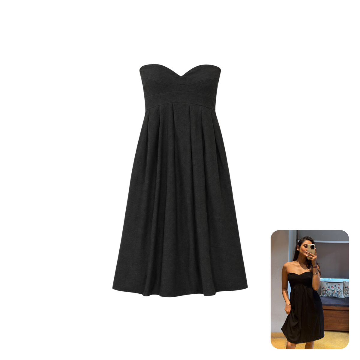 Club Monaco Strapless Pleated Sweetheart Cocktail Dress