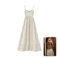 Newme Strappy Fit Flare Back Cutout Maxi Dress