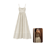 Newme Strappy Fit Flare Back Cutout Maxi Dress