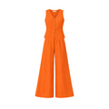Noble Orange Vest and Wide Leg Pants Co-ord Set