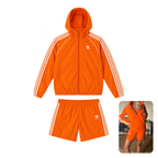 Adidas Originals Orange Jacket and Shorts Co-ord Set