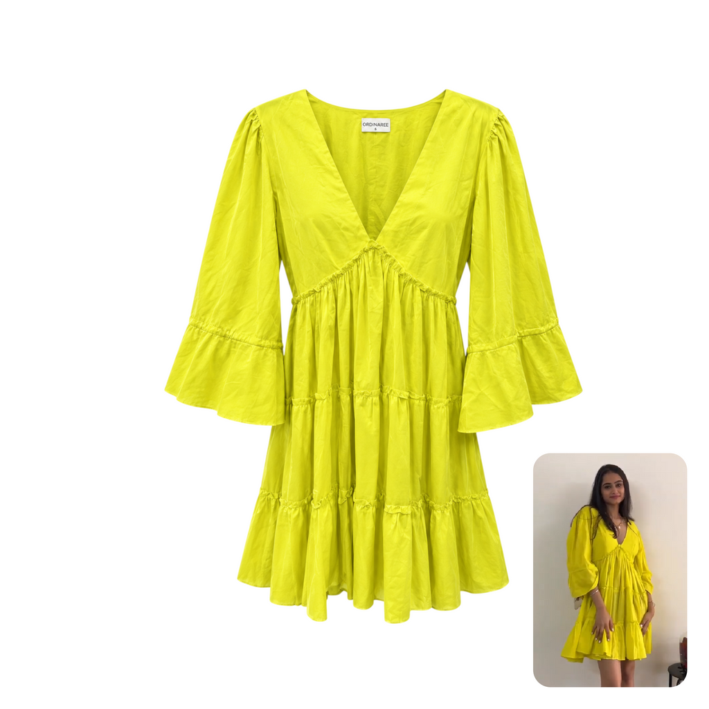 Ordinaree Buttercup Tiered Short Dress