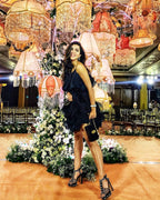 Shriya Som Black Ruffles Dress