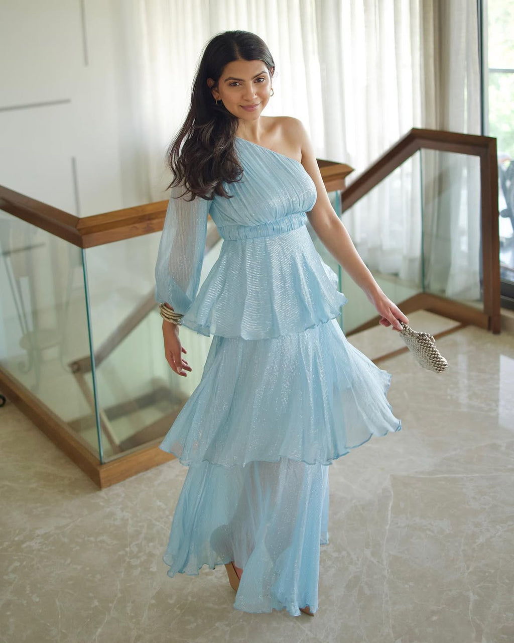 By the Bay One Shoulder Oscar Dress