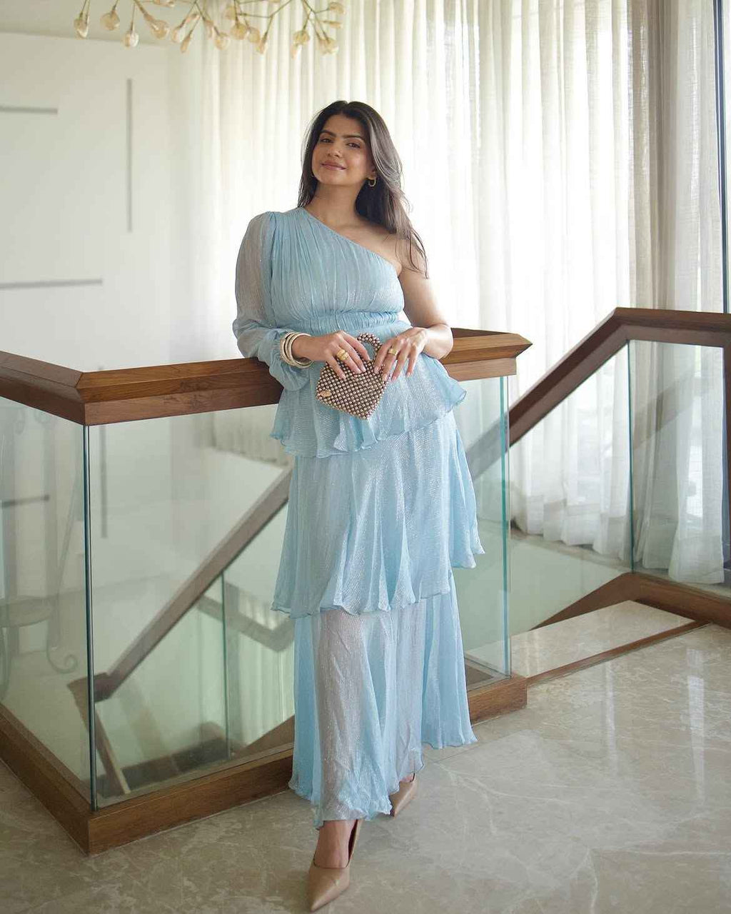 By the Bay One Shoulder Oscar Dress