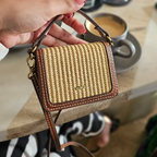 Mango Raffia Woven Micro Bag