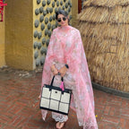 Hues Studio Beige & Black Ace Tote Bag