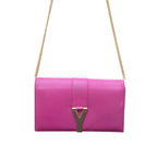 Yves Saint Laurent Chyc Clutch Fuchsia Pink Y Ligne Bag YSL