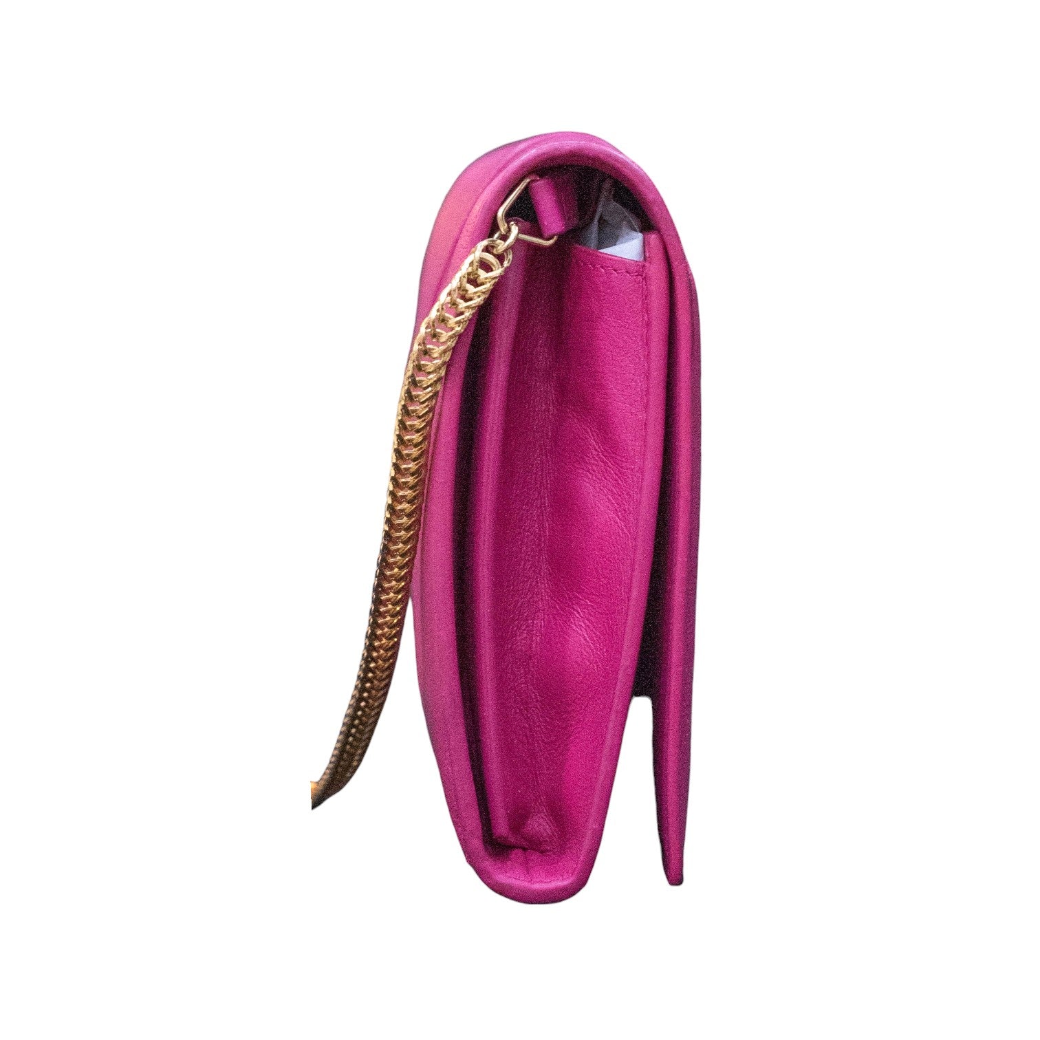 Yves Saint Laurent Chyc Clutch Fuchsia Pink Y Ligne Bag YSL