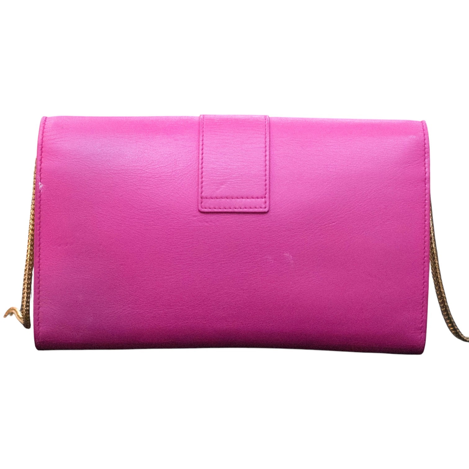 Yves Saint Laurent Chyc Clutch Fuchsia Pink Y Ligne Bag YSL