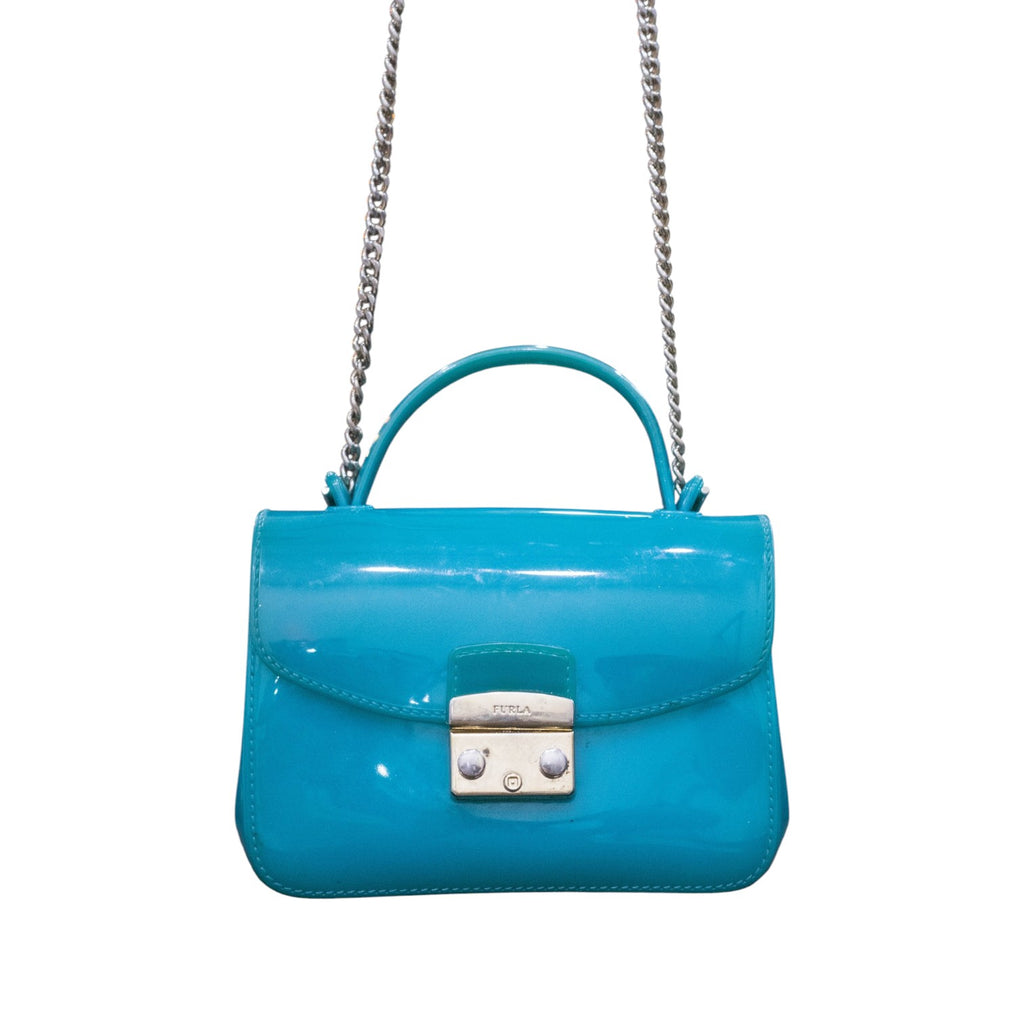 Furla Turquoise Candy Metropolis Mini Crossbody Bag