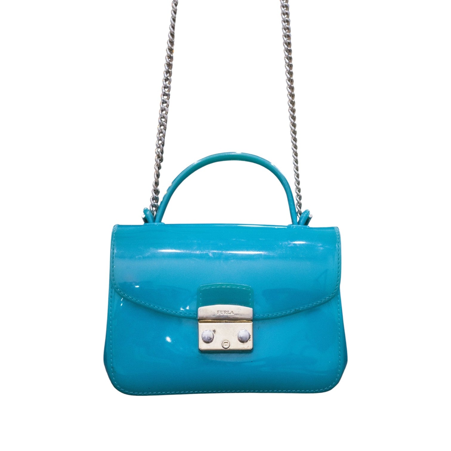 Furla Turquoise Candy Metropolis Mini Crossbody Bag