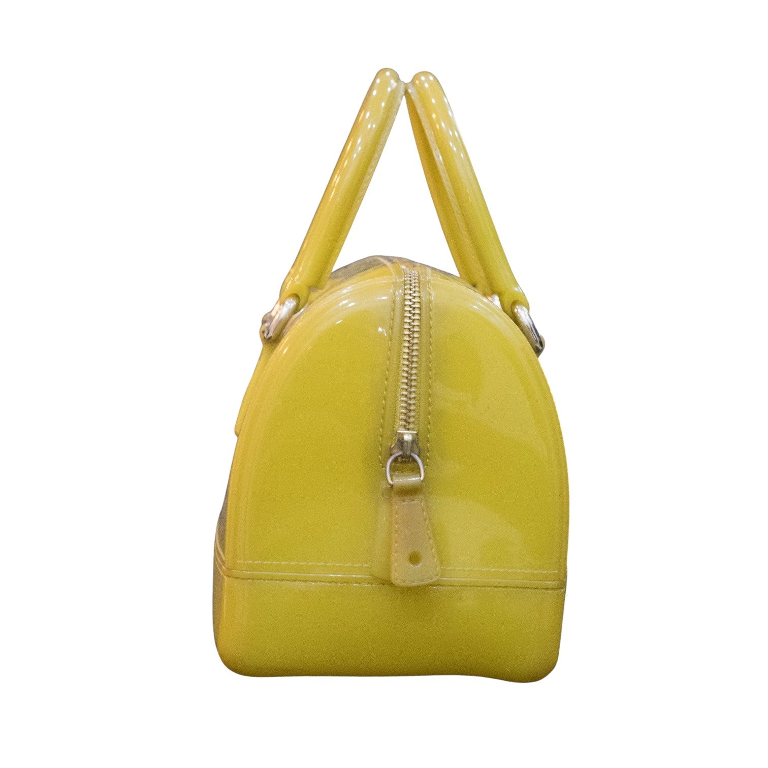 Furla Yellow Medium Candy Satchel Bag
