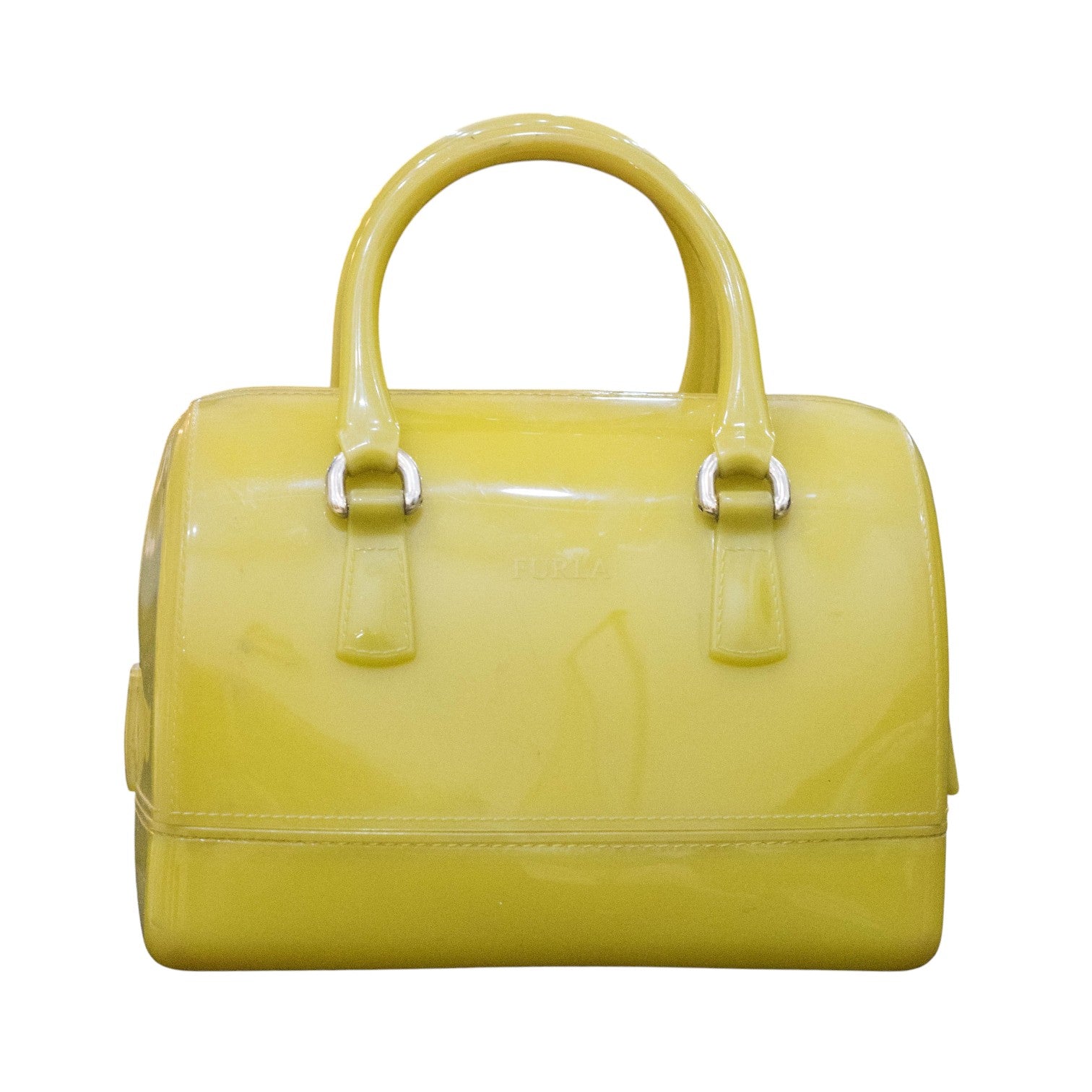 Furla Yellow Medium Candy Satchel Bag