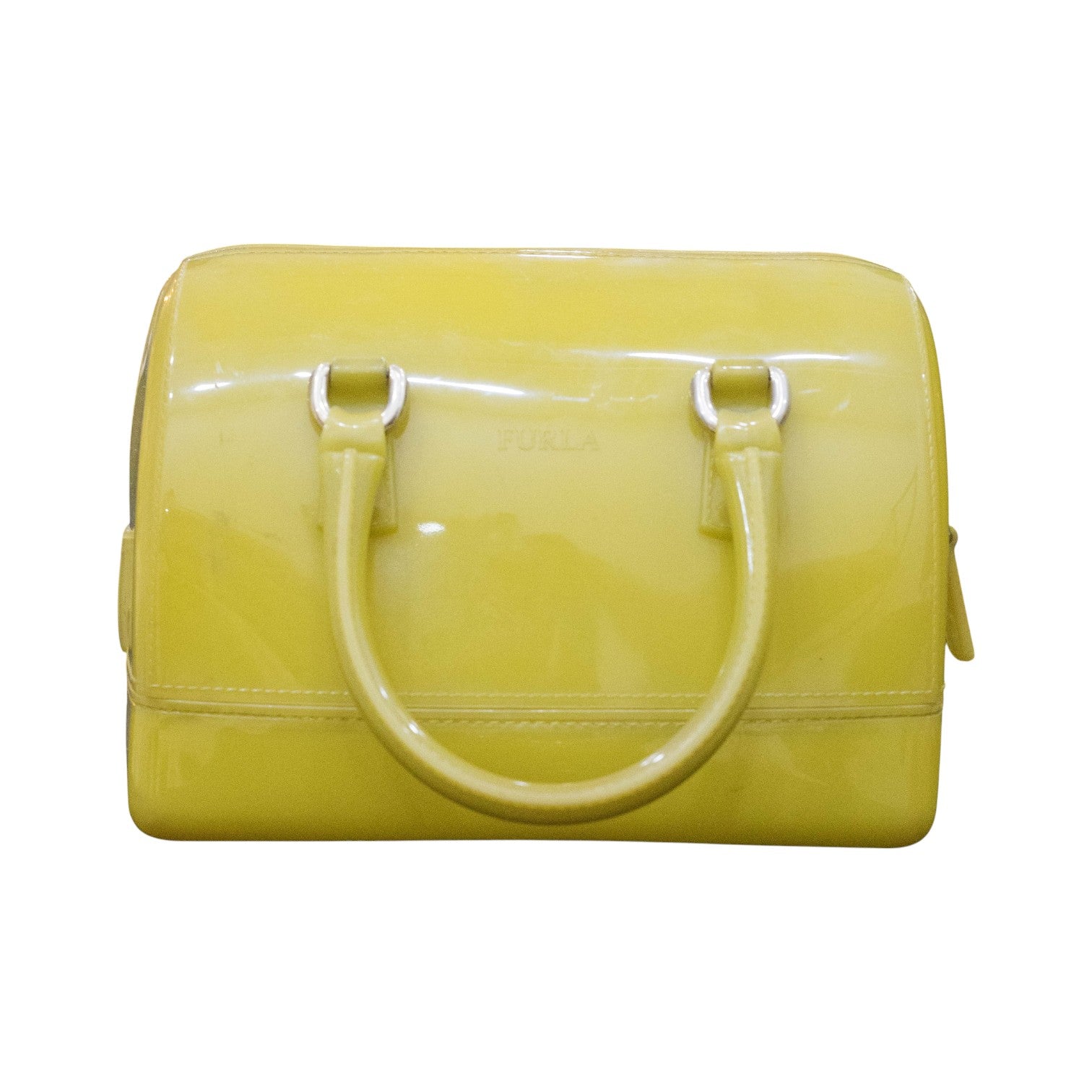 Furla Yellow Medium Candy Satchel Bag