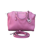 Michael Kors Ciara Medium Saffiano Leather Satchel Bag in Blush Pink