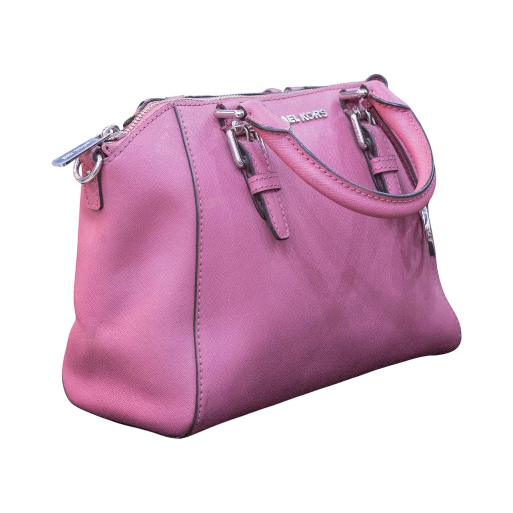 Michael Kors Ciara Medium Saffiano Leather Satchel Bag in Blush Pink