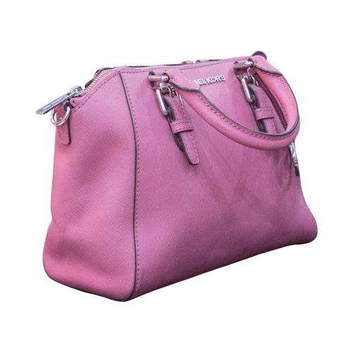 Michael Kors Ciara Medium Saffiano Leather Satchel Bag in Blush Pink
