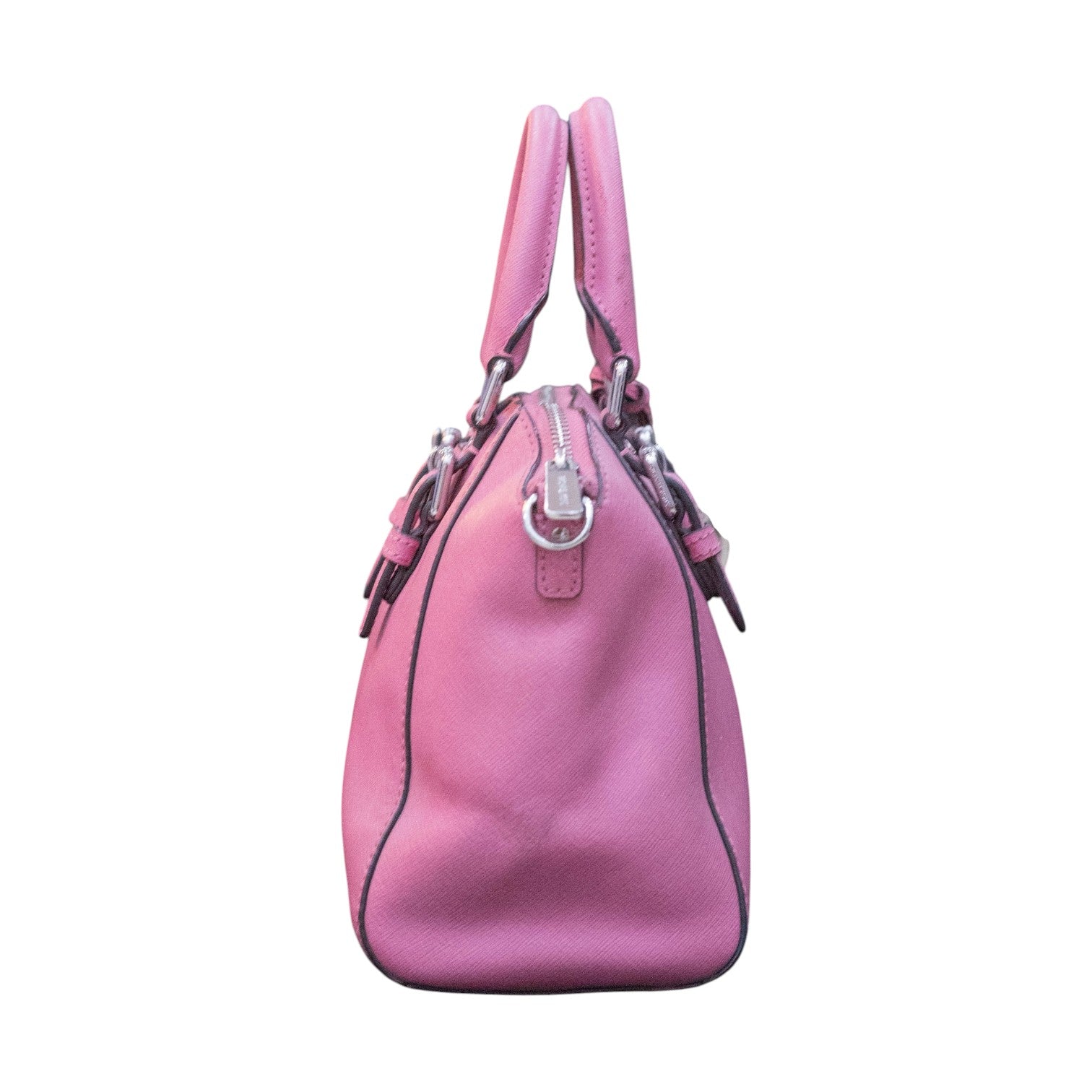 Michael Kors Ciara Medium Saffiano Leather Satchel Bag in Blush Pink