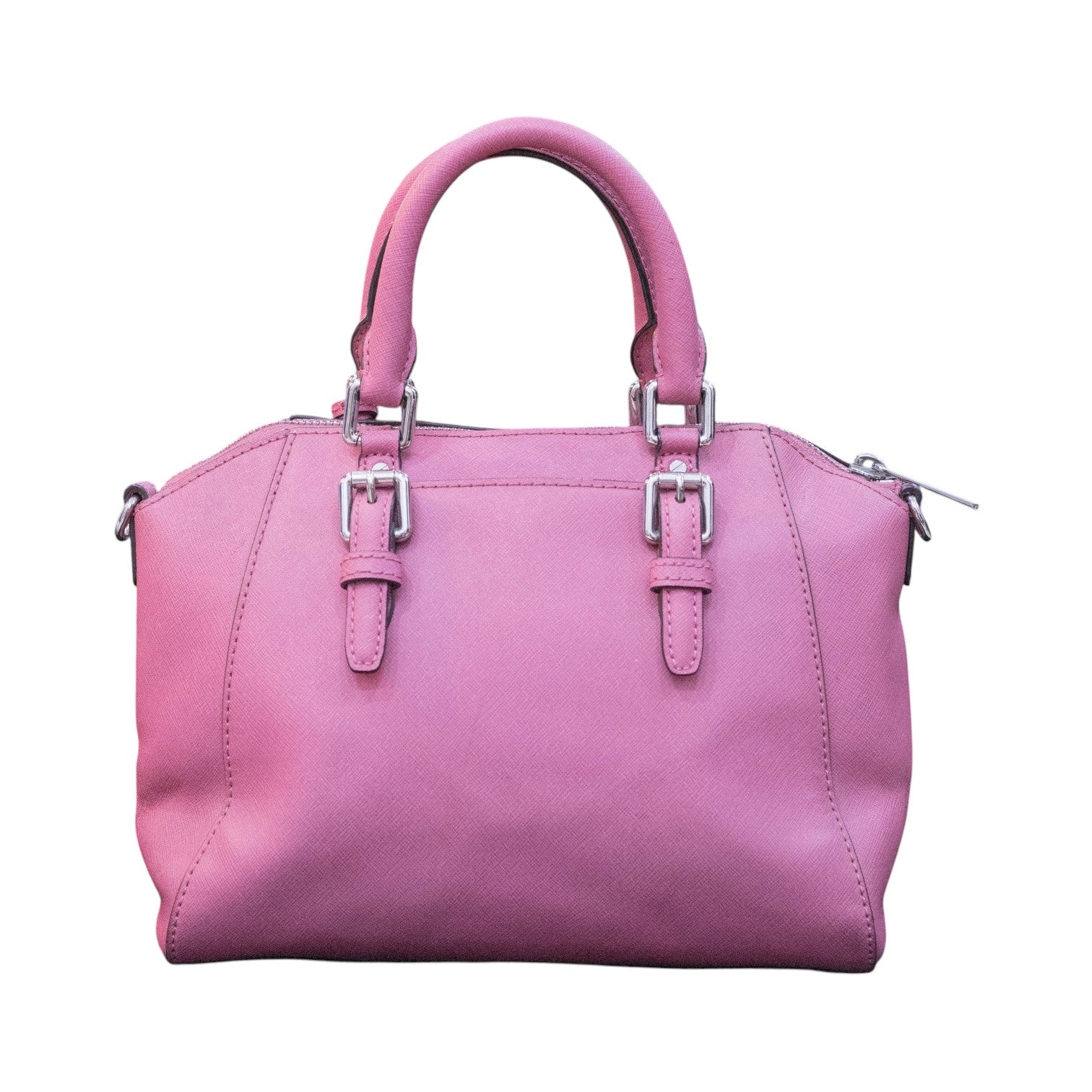Michael Kors Ciara Medium Saffiano Leather Satchel Bag in Blush Pink