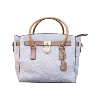 Michael Kors Hamilton Large Logo Tote in Vanilla