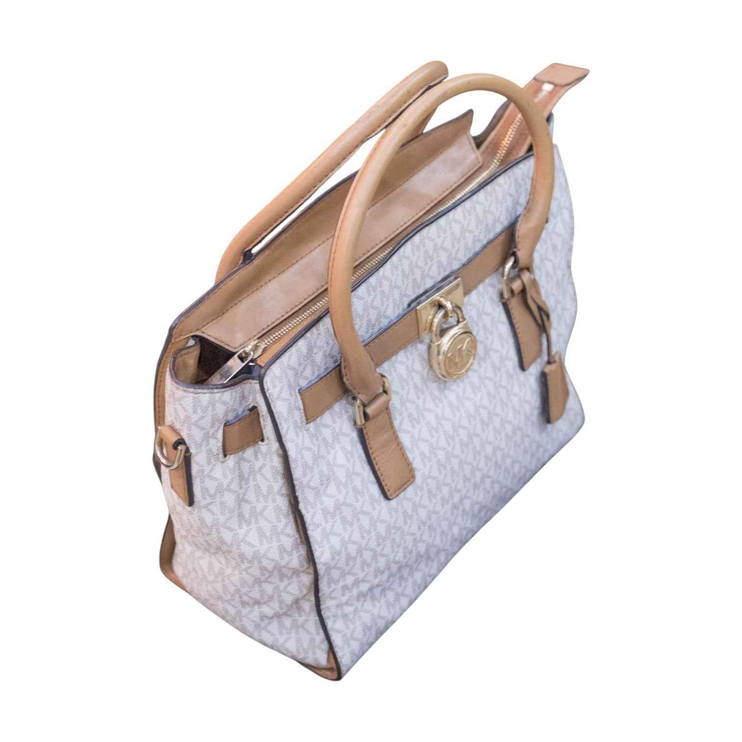 Michael Kors Hamilton Large Logo Tote in Vanilla