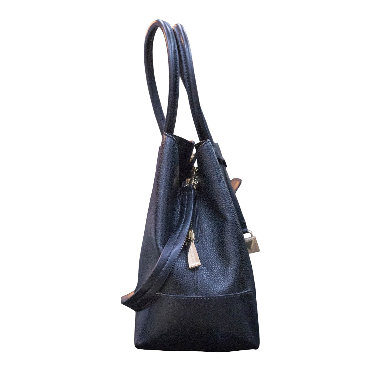 Michael Kors Mercer Large Tote Black Pebbled Leather Bag