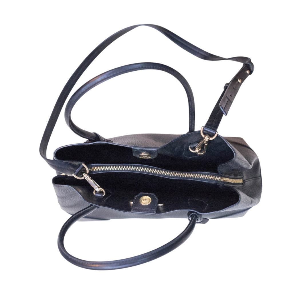 Michael Kors Mercer Large Tote Black Pebbled Leather Bag