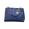 Michael Kors Cynthia Medium Satchel in Navy Blue Leather