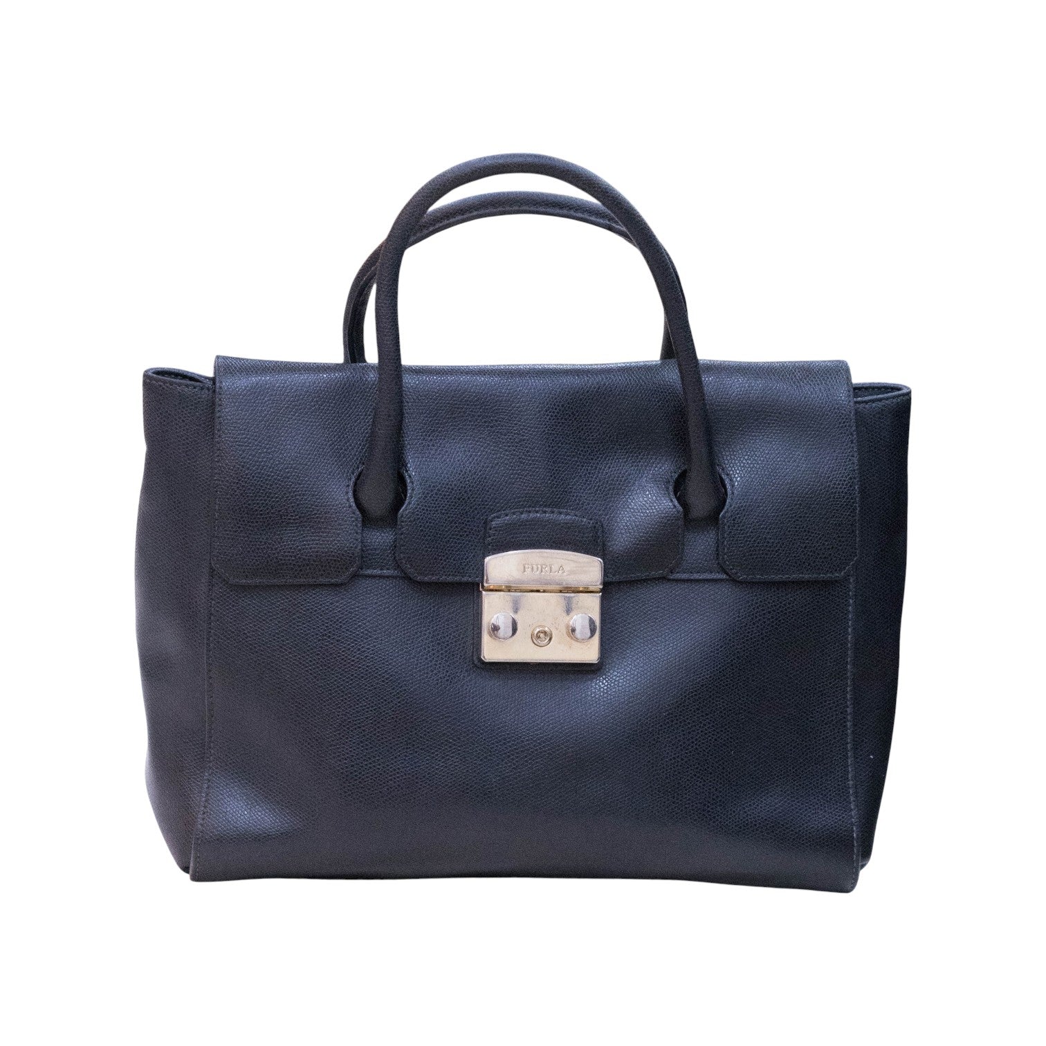 Furla Metropolis Black Medium Satchel Bag