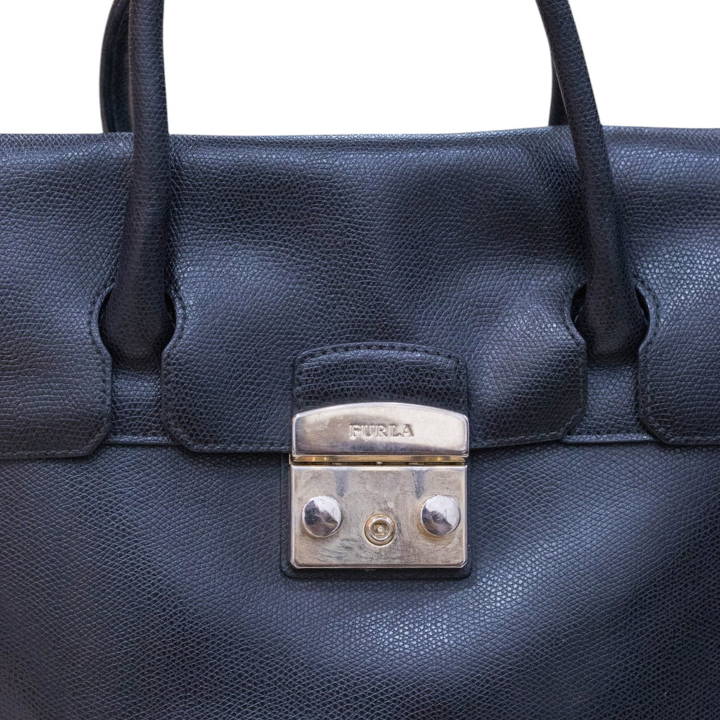 Furla Metropolis Black Medium Satchel Bag