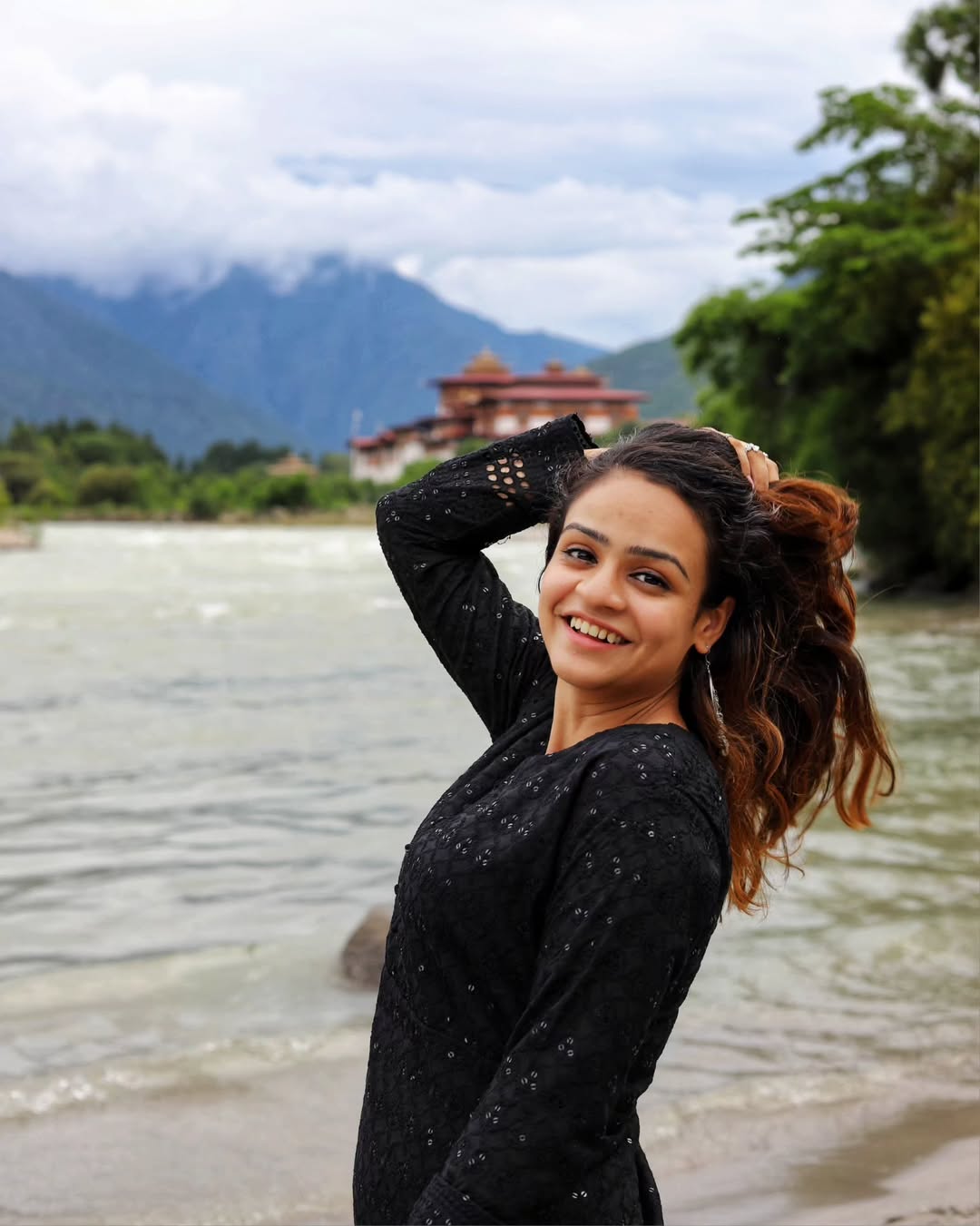 Black Chikankari Mirror Kurti